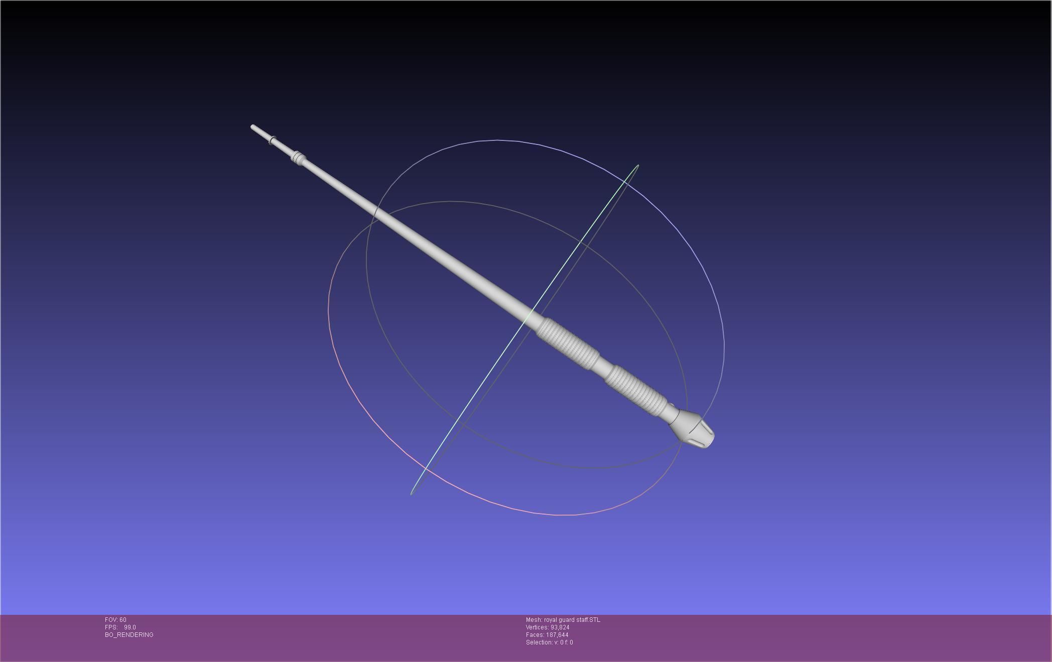 Star Wars Imperial Royal Guards Staff Prinable Assembly 3D print model_13