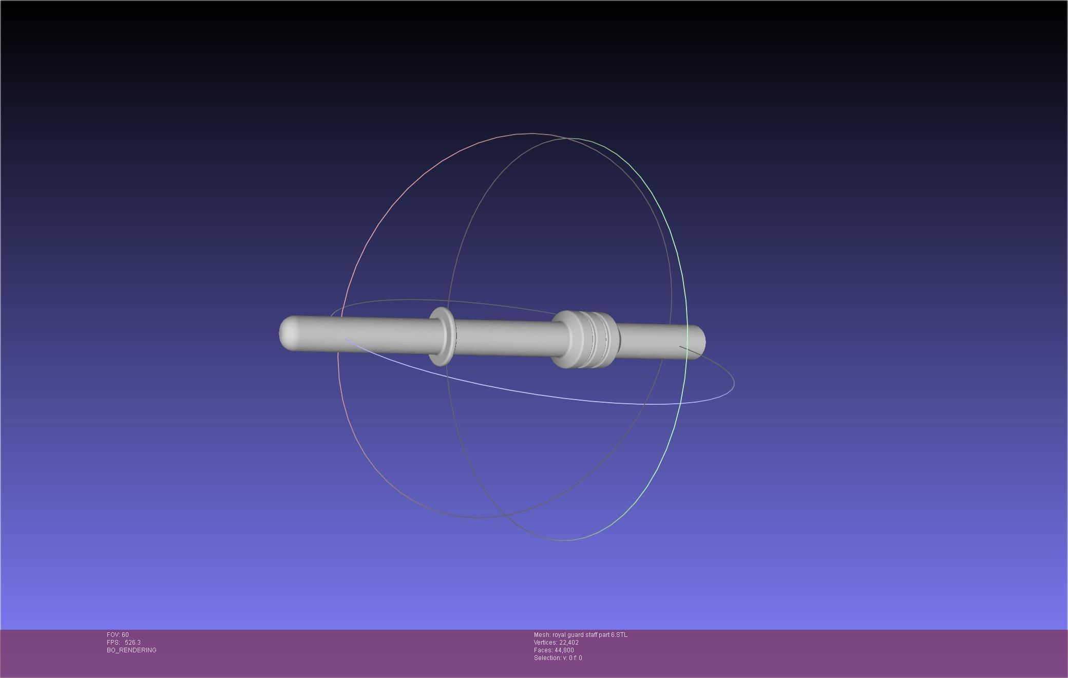 Star Wars Imperial Royal Guards Staff Prinable Assembly 3D print model_123