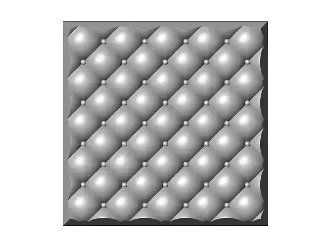 Leather furniture capitone pattern 3d relief panel 