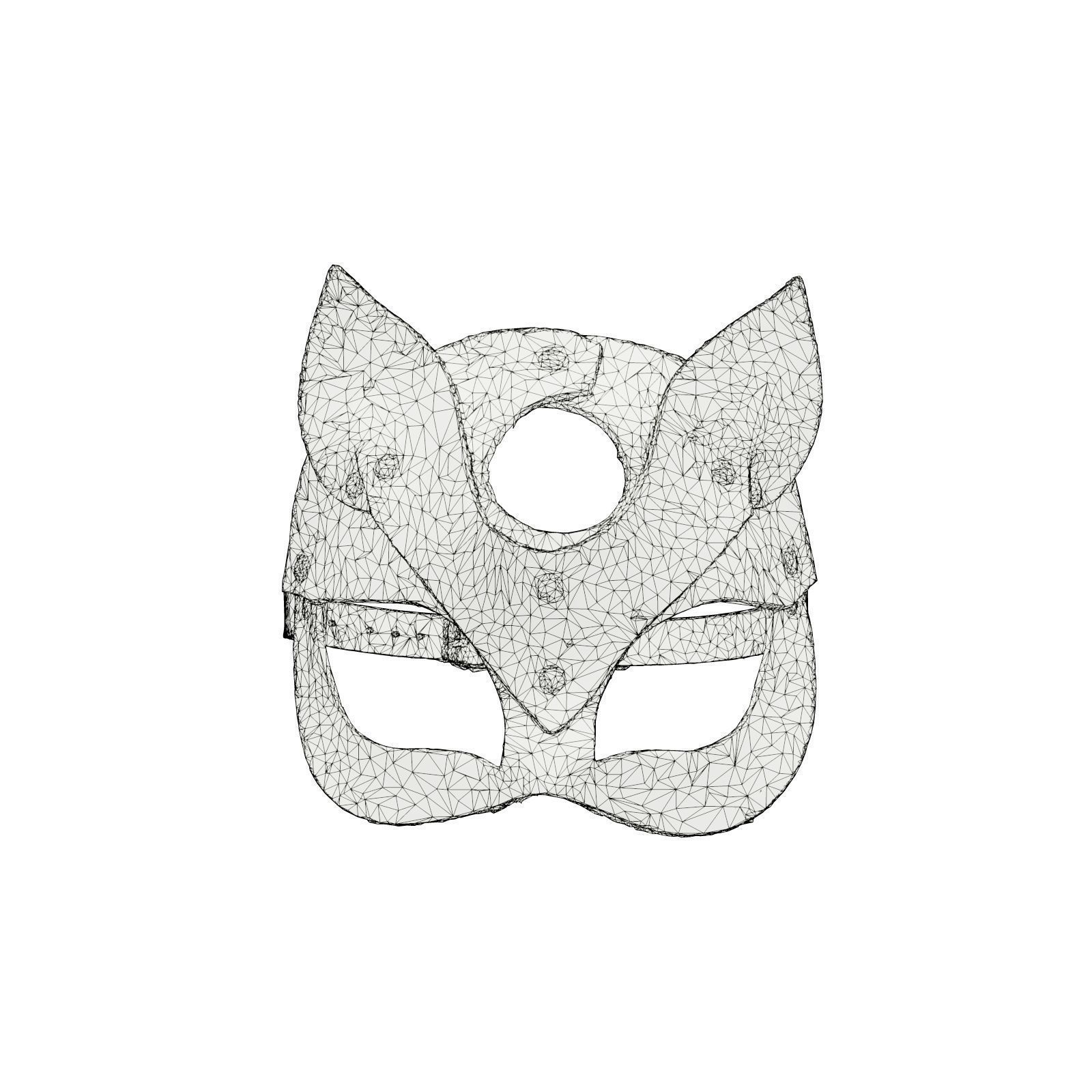 CatMask cat mask with rivets 3D model_6