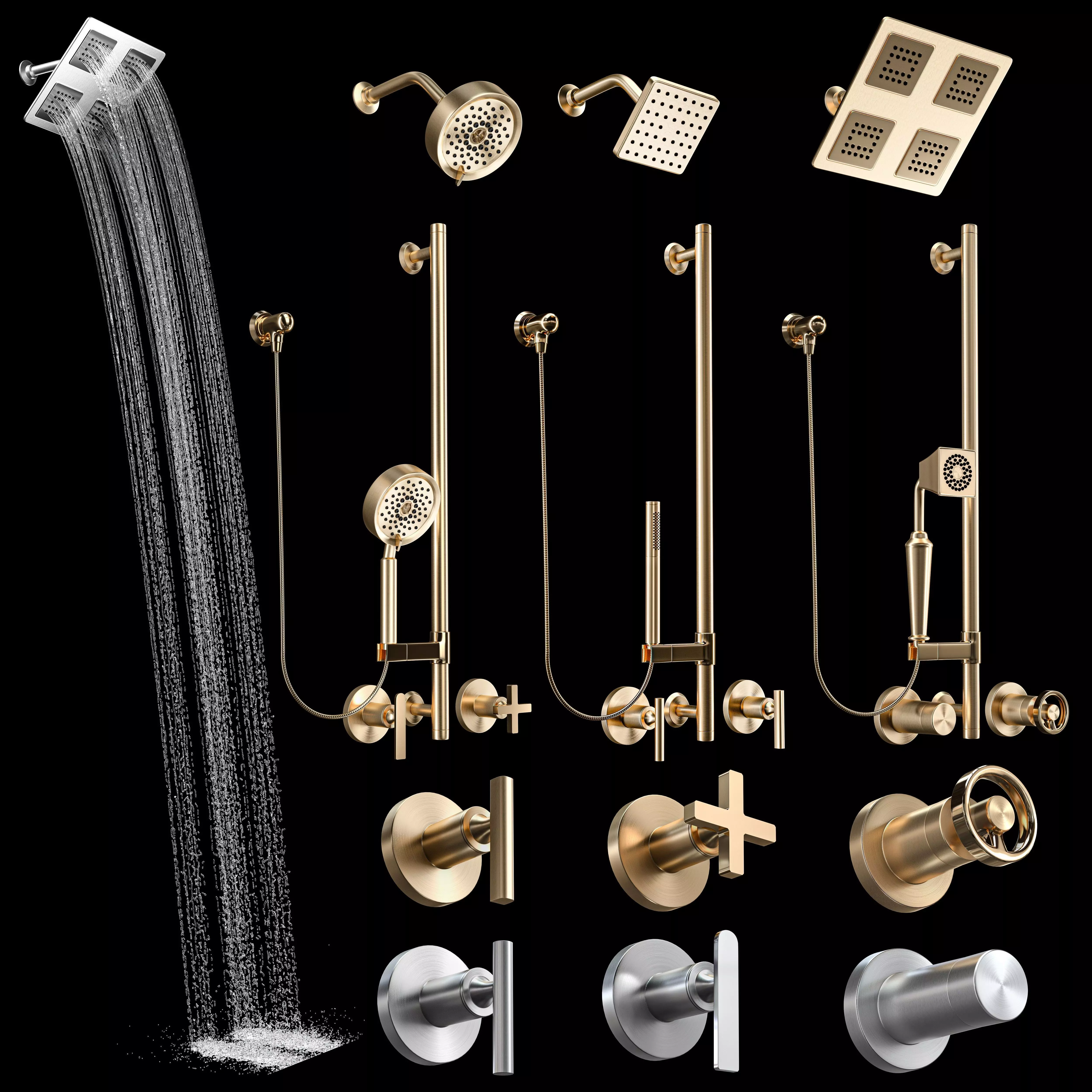 kohler shower set 3D model