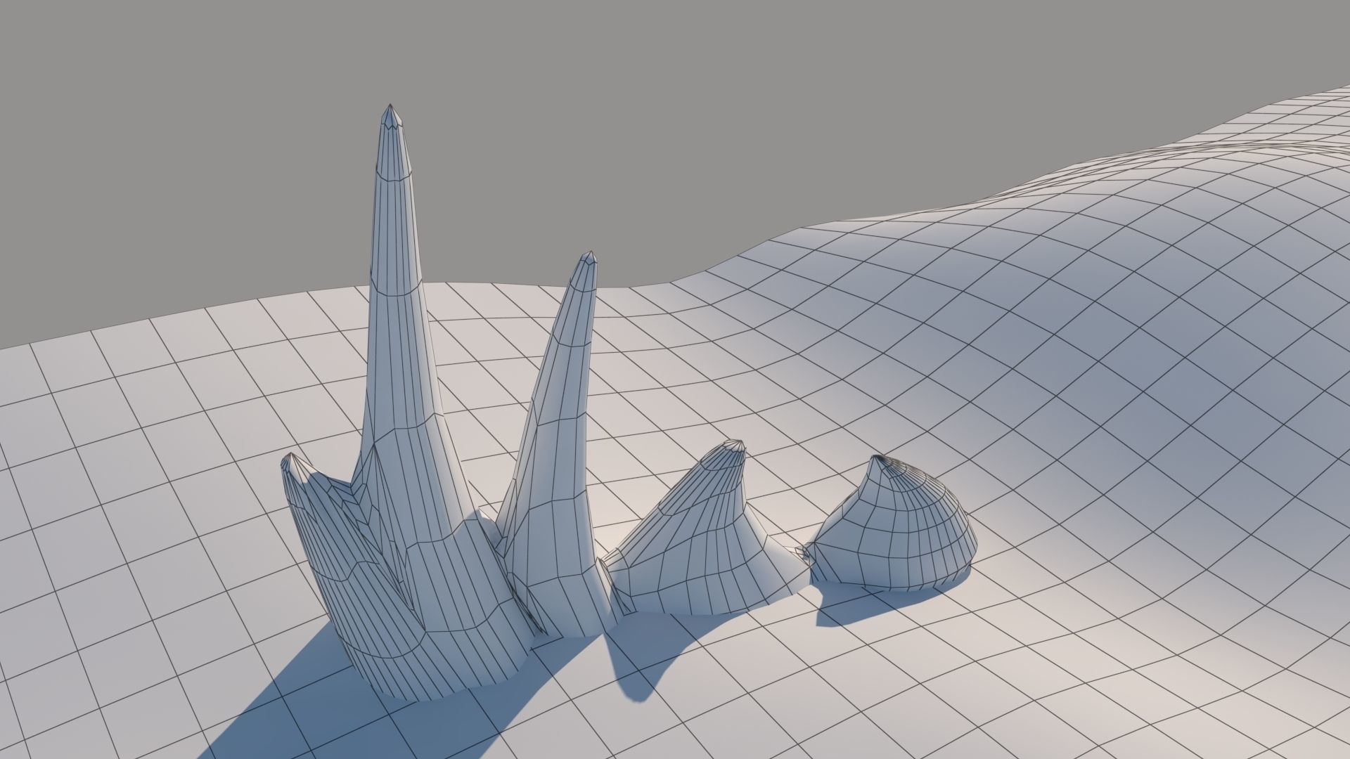 2D Football Pitch Section Cel Shaded Low-poly 3D model_7