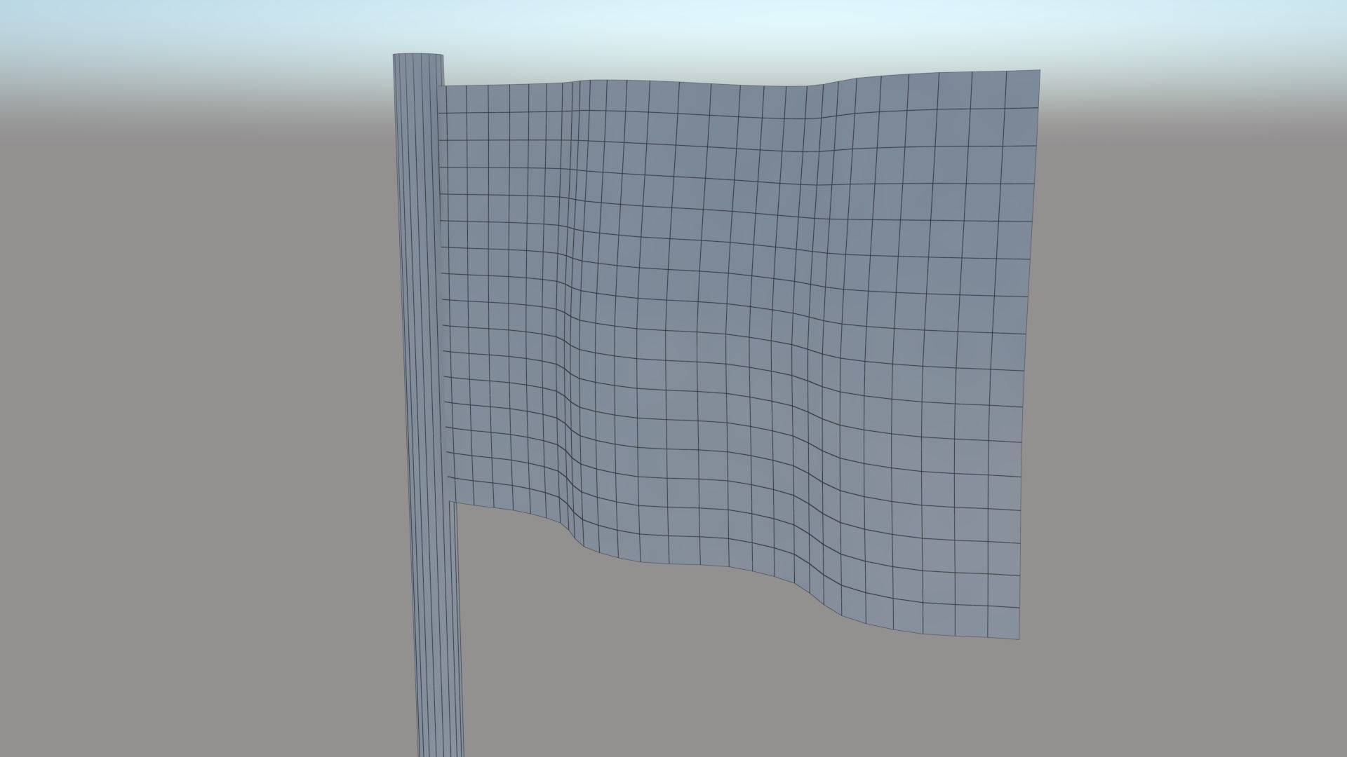 2D Football Pitch Section Cel Shaded Low-poly 3D model_5