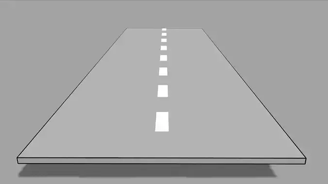 2D Road Surface Low-poly 3D model