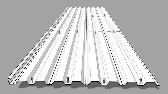 2D Metal Decking Cel Shaded