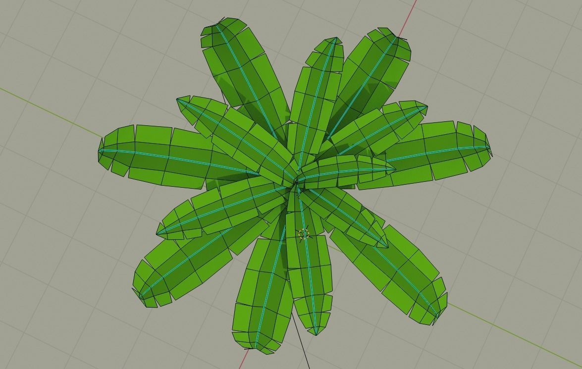 Cartoon Palm Tree Low-poly 3D model_4