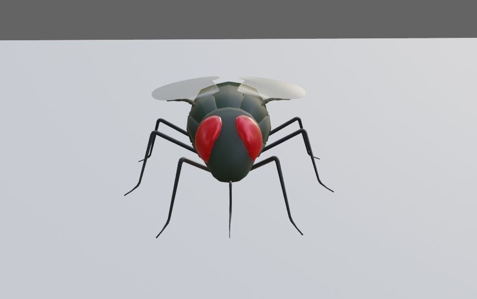 Mosquito - Fly Low-poly 3D model_7