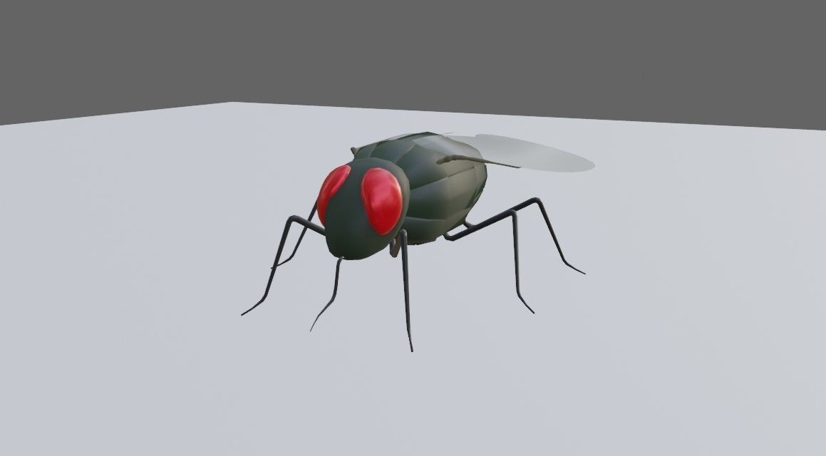 Mosquito - Fly Low-poly 3D model_8