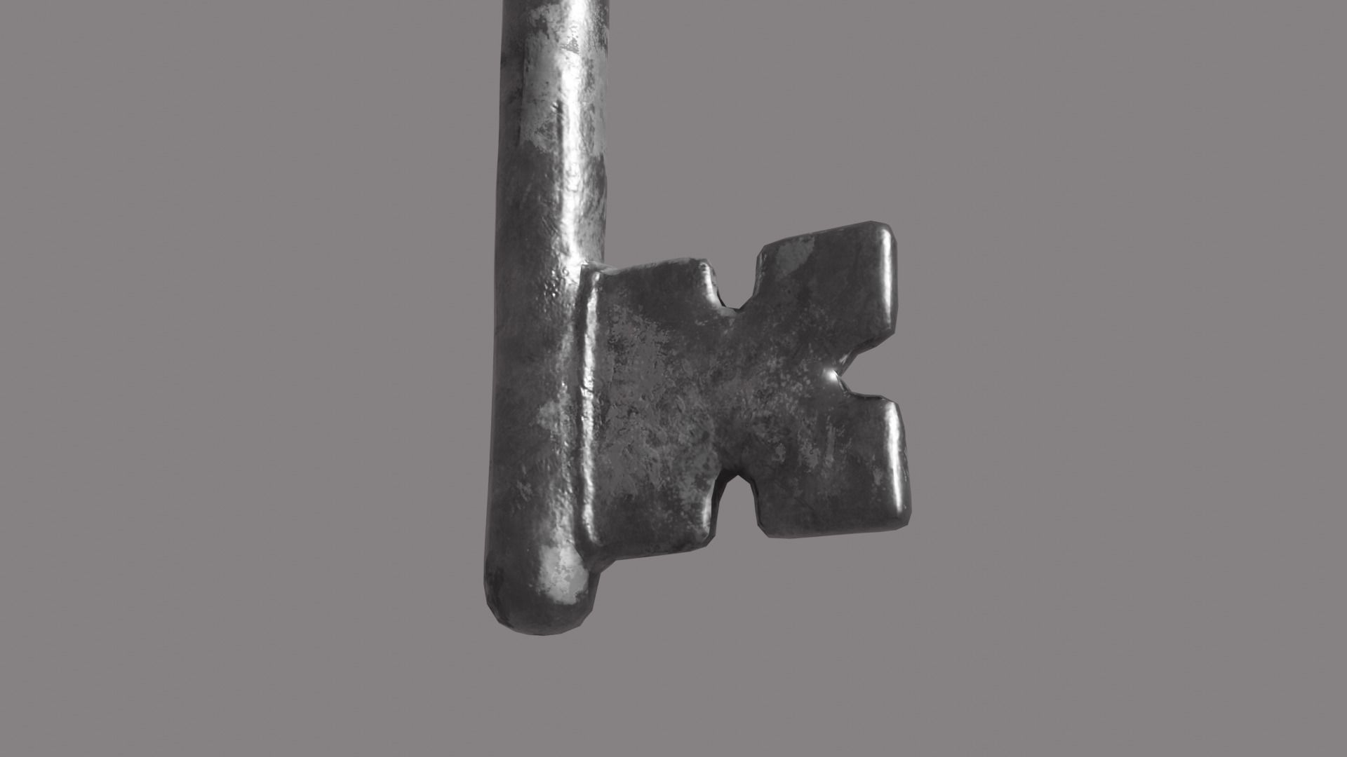 Realistic Key Low-poly 3D model_1