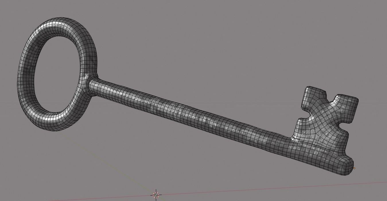 Realistic Key Low-poly 3D model_4