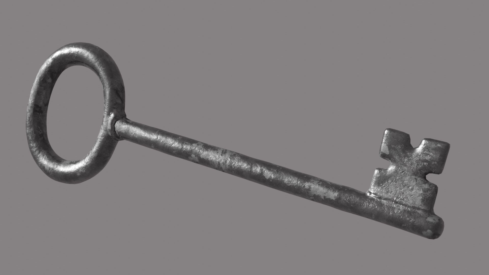 Realistic Key Low-poly 3D model_3