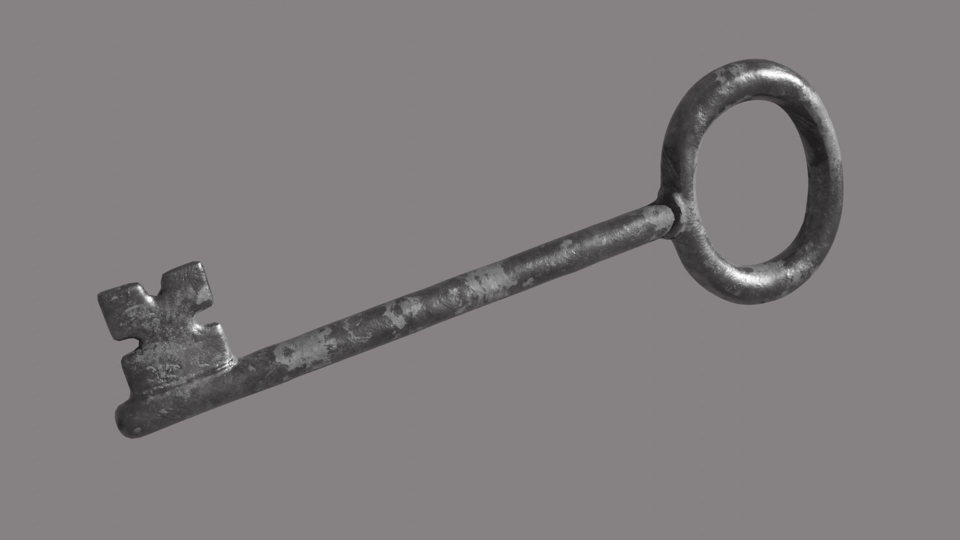 Realistic Key Low-poly 3D model_2