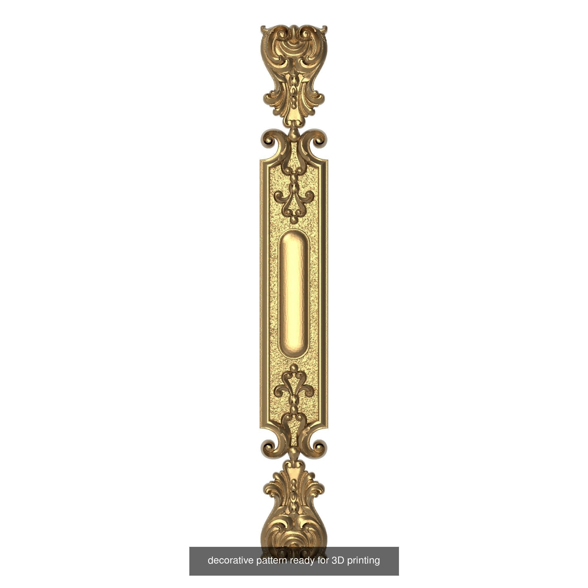 set of 10 carved vintage patterns ready for 3D printing 3D Model Collection_7