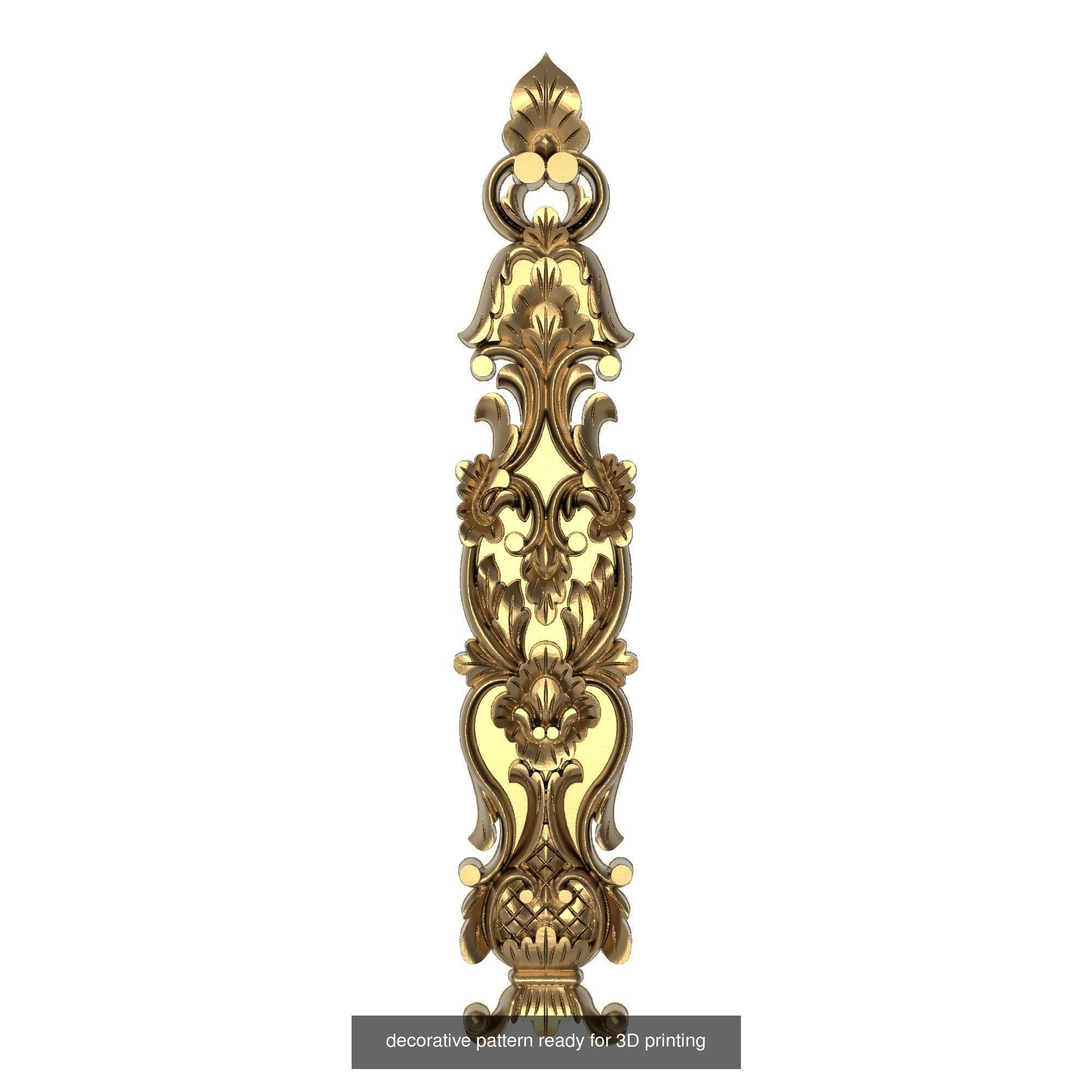 set of 10 carved vintage patterns ready for 3D printing 3D Model Collection_4