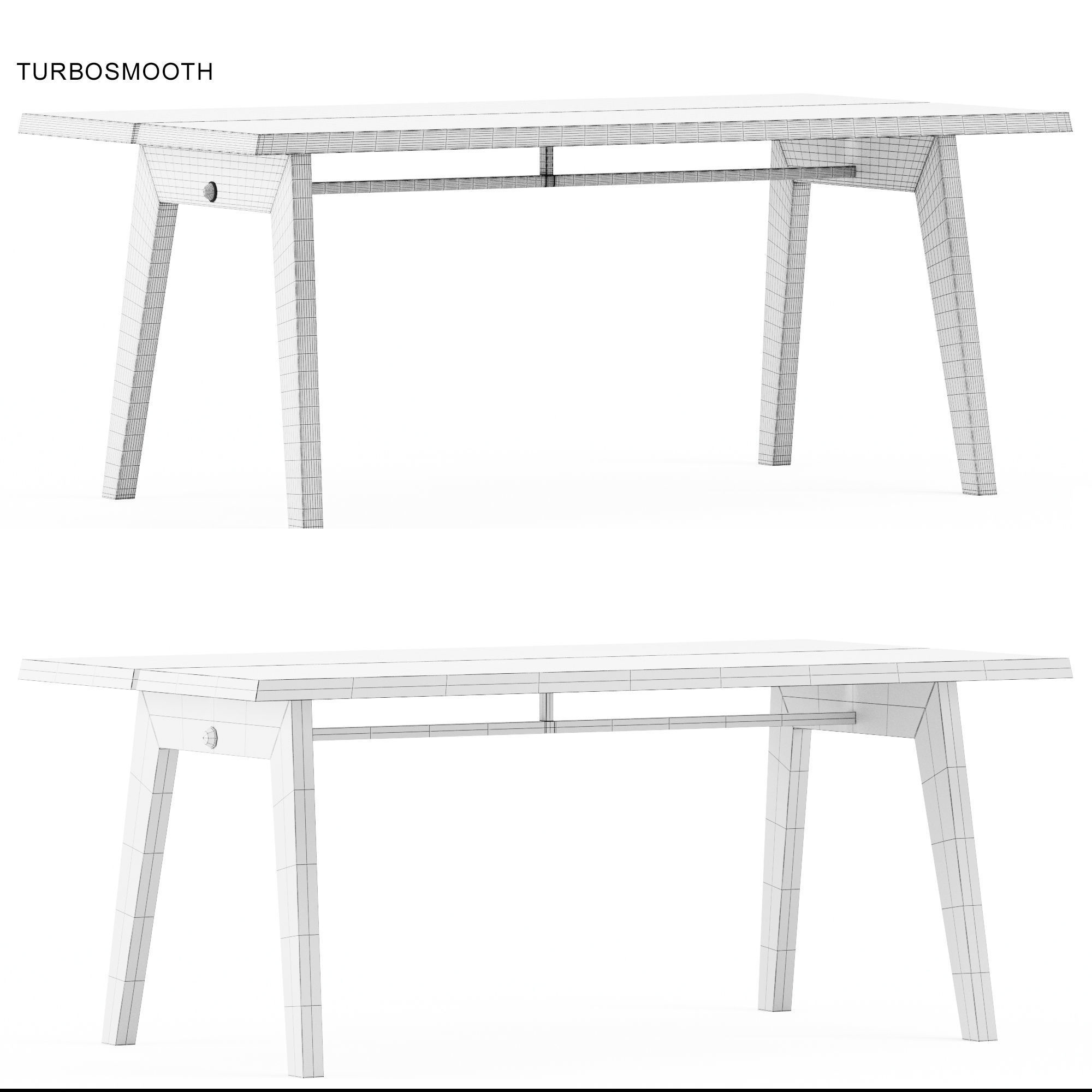 MADERA Dining Table for 6 Low-poly 3D model_5