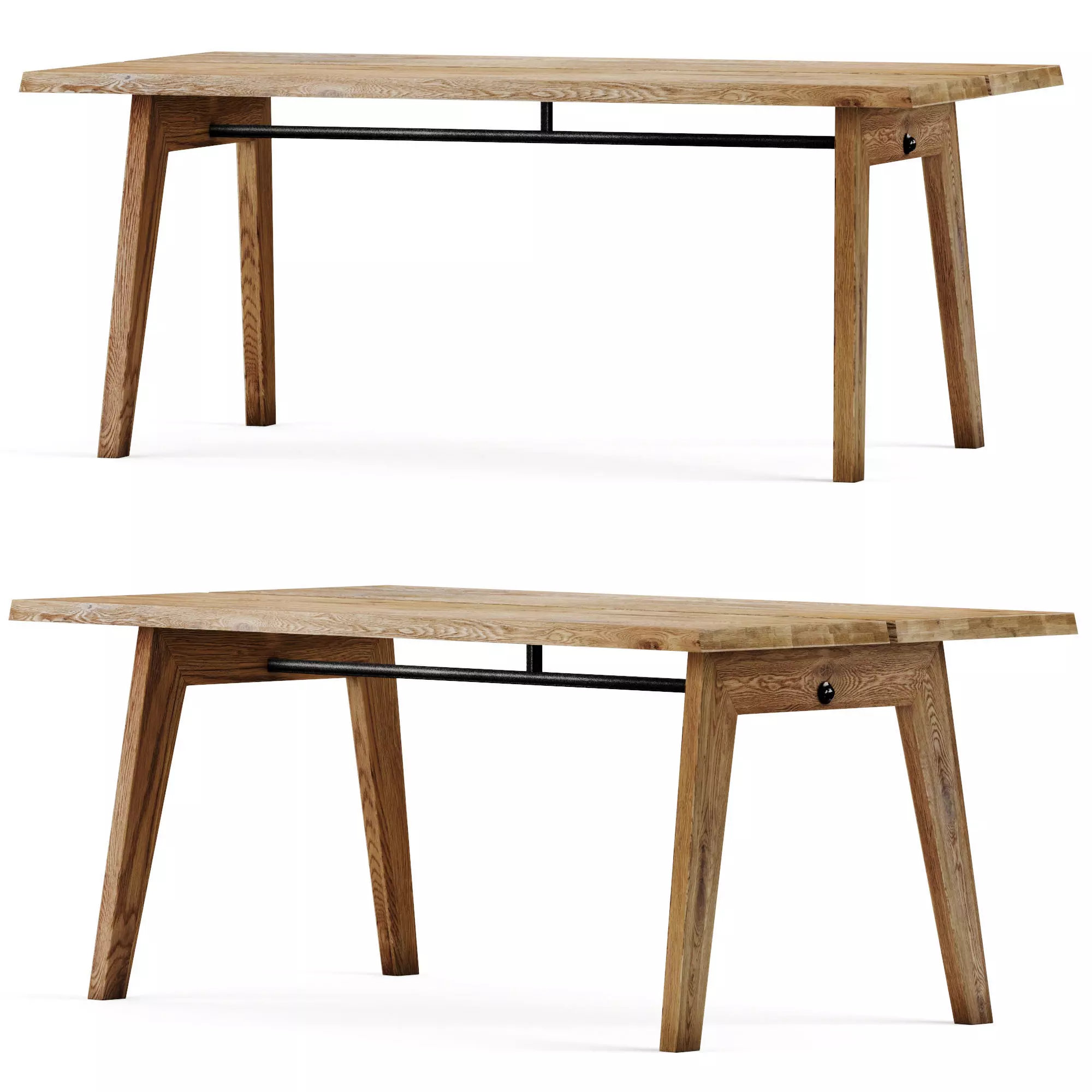 MADERA Dining Table for 6 Low-poly 3D model_0