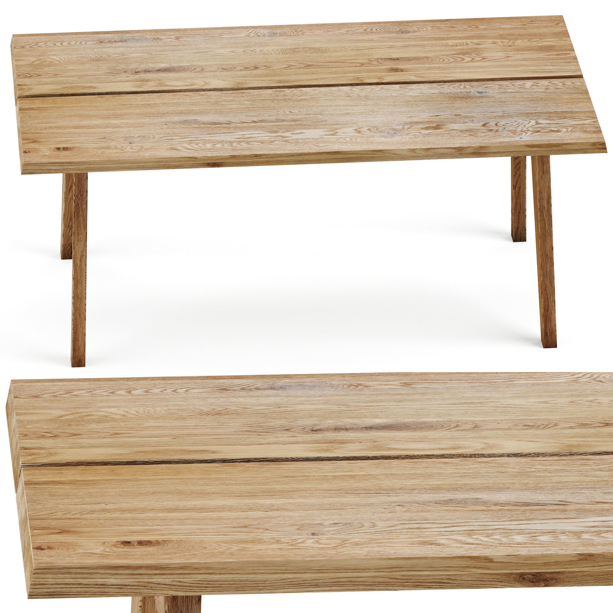 MADERA Dining Table for 6 Low-poly 3D model_3