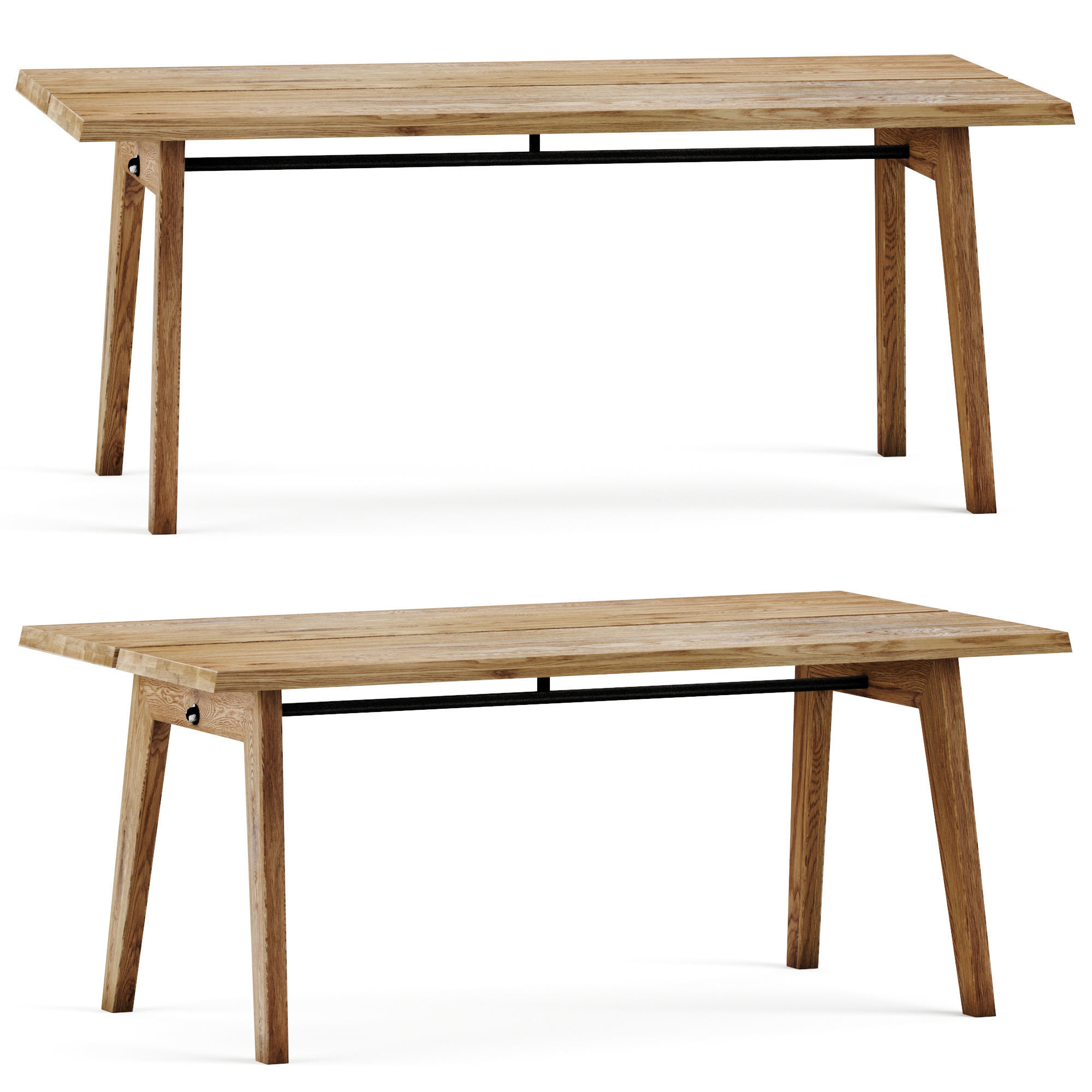 MADERA Dining Table for 6 Low-poly 3D model_2