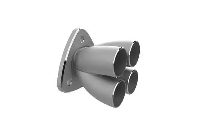 Exhaust header manifold flange 3D print model