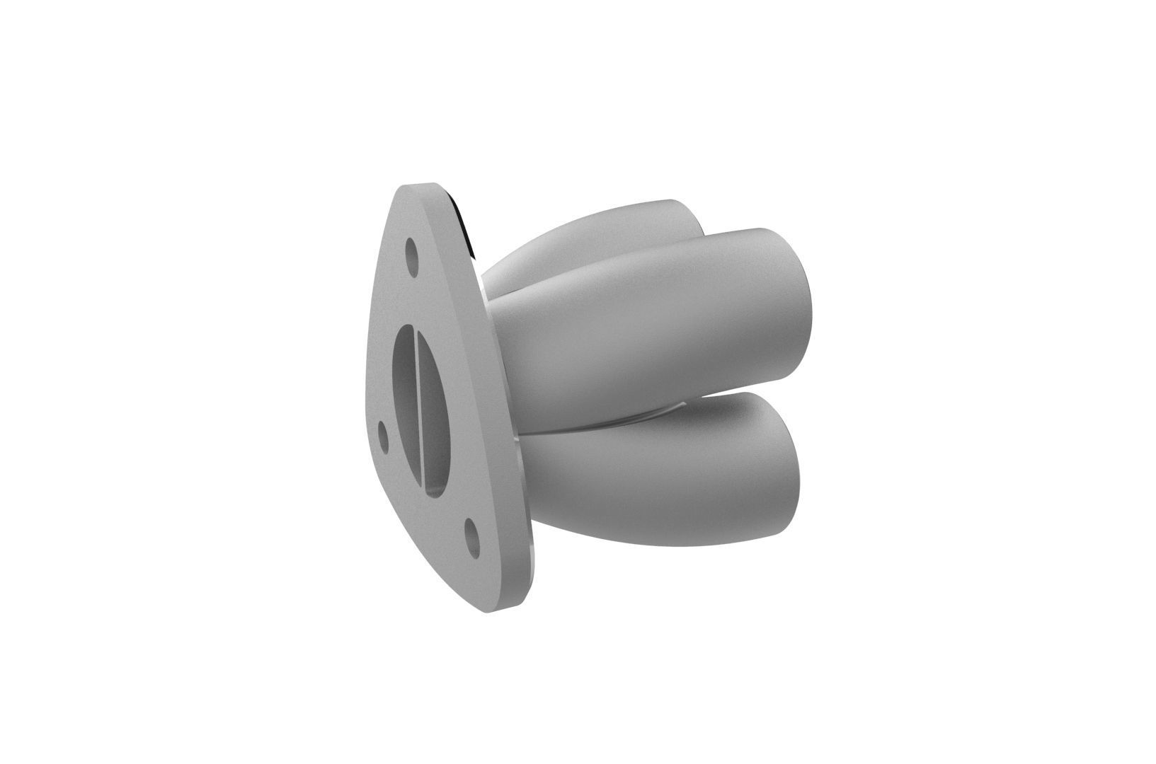 Exhaust header manifold flange 3D print model_20