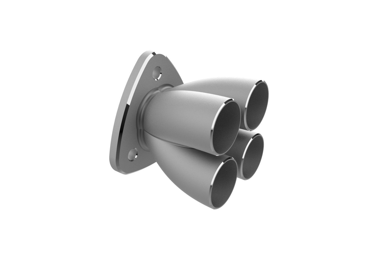 Exhaust header manifold flange 3D print model_23