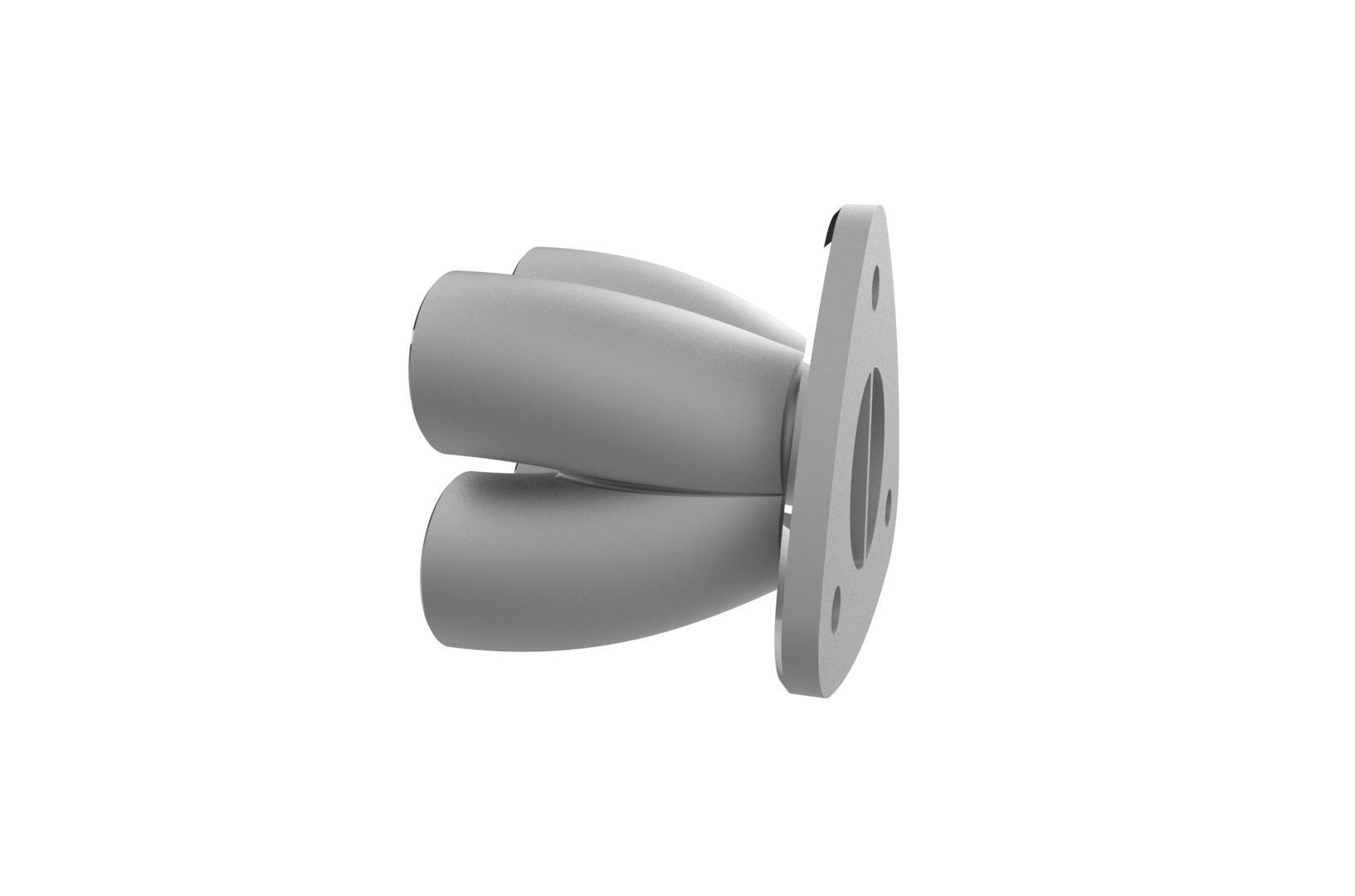 Exhaust header manifold flange 3D print model_13