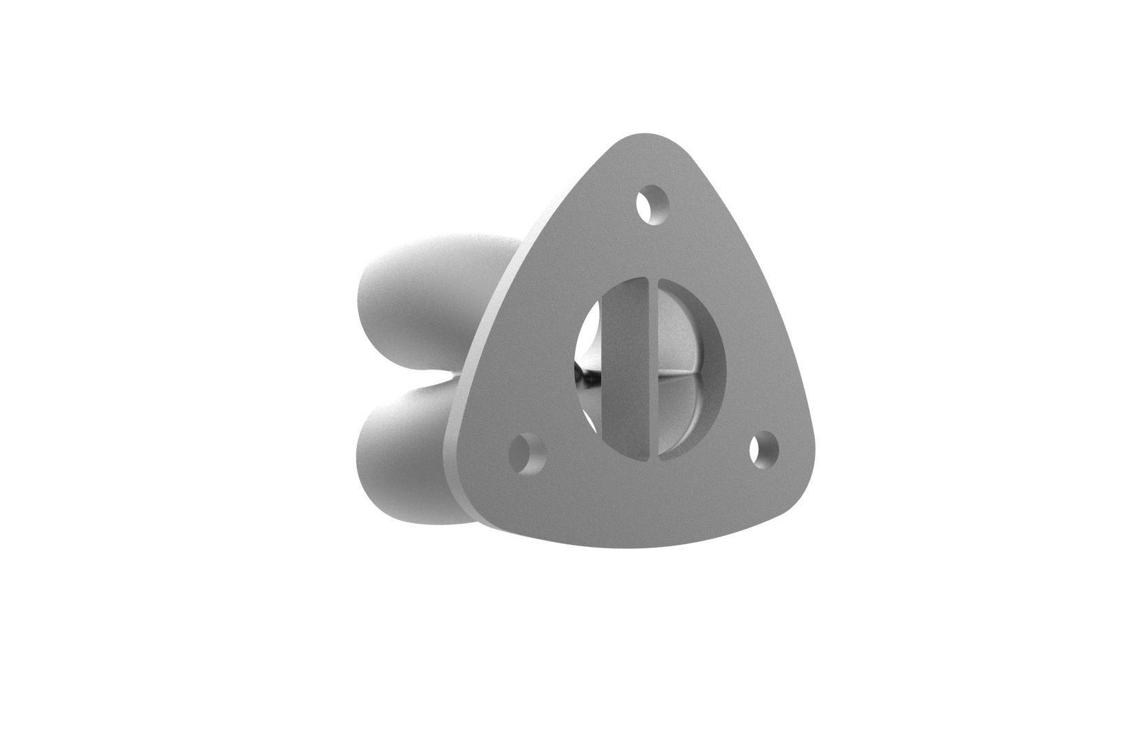 Exhaust header manifold flange 3D print model_15