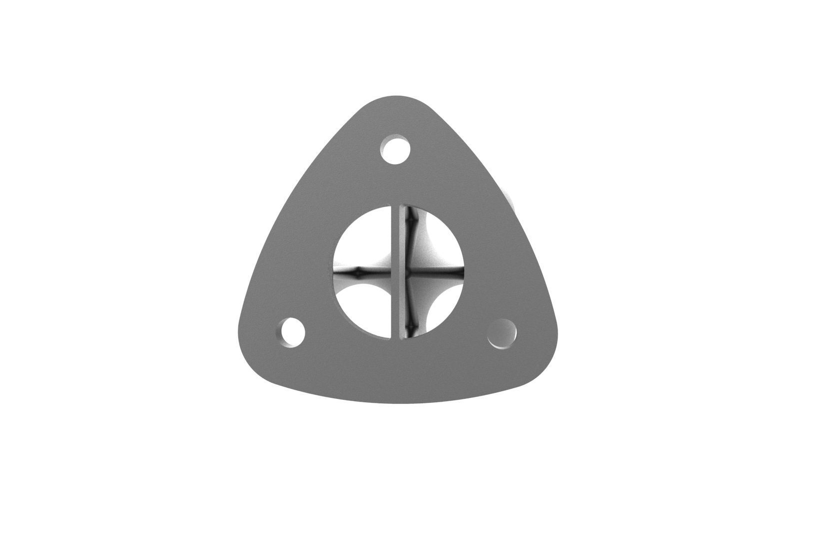 Exhaust header manifold flange 3D print model_17