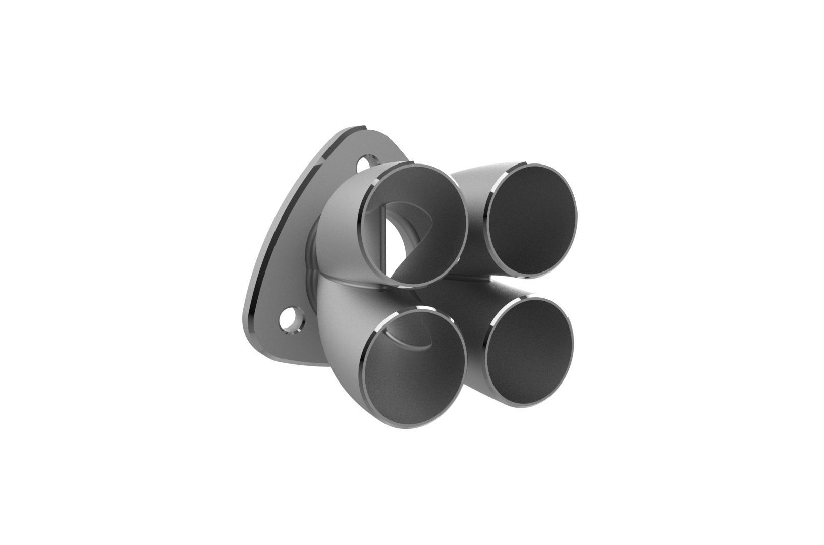 Exhaust header manifold flange 3D print model_3