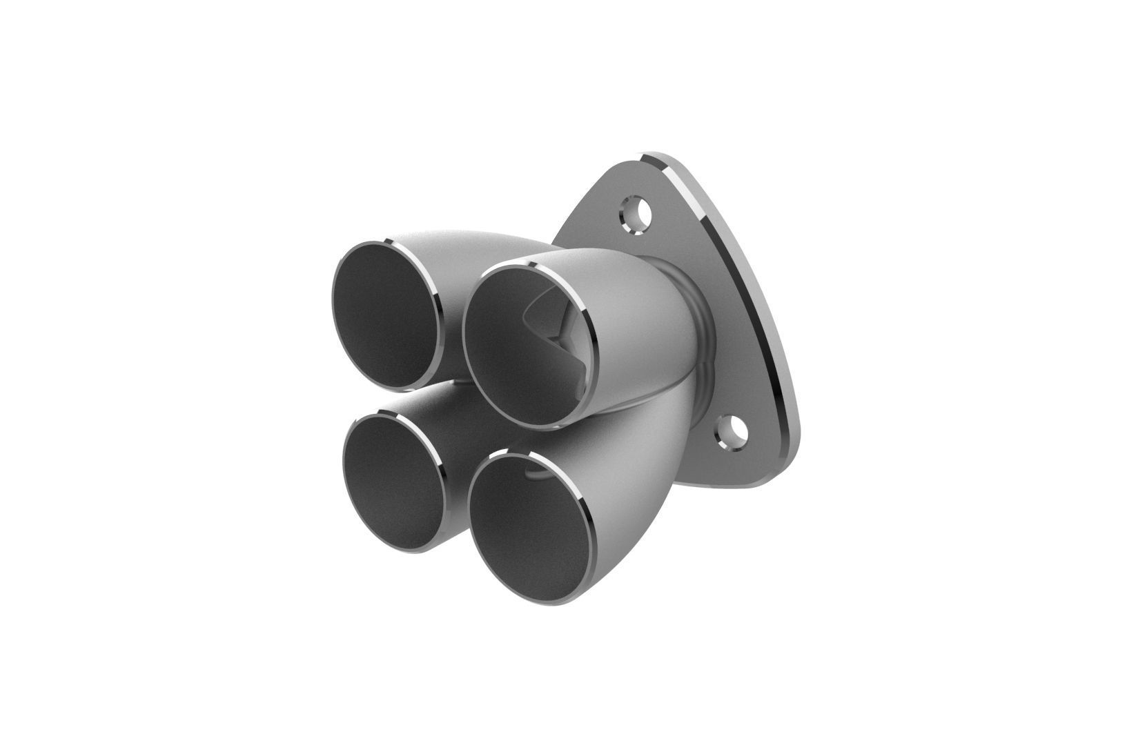 Exhaust header manifold flange 3D print model_8