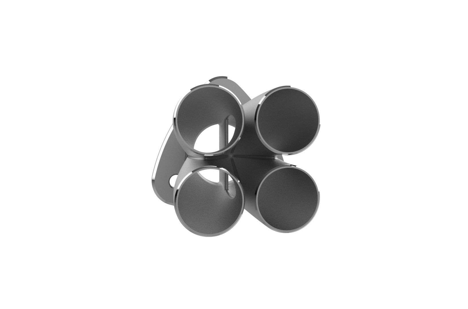 Exhaust header manifold flange 3D print model_4