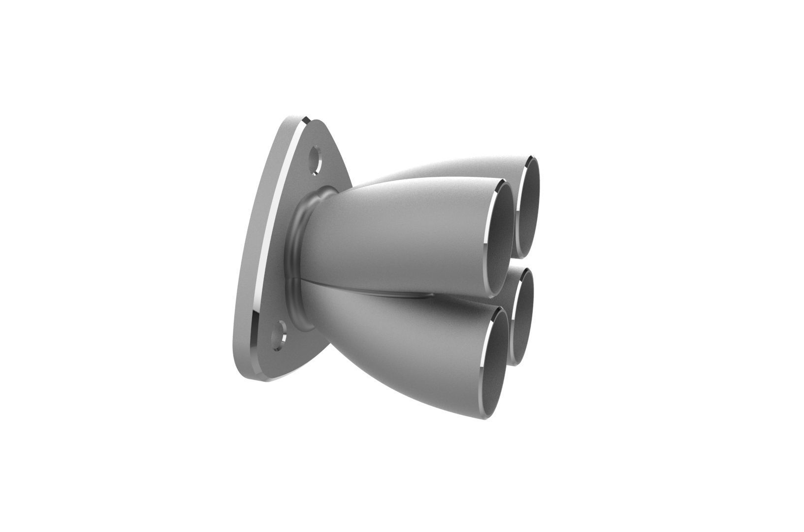 Exhaust header manifold flange 3D print model_22