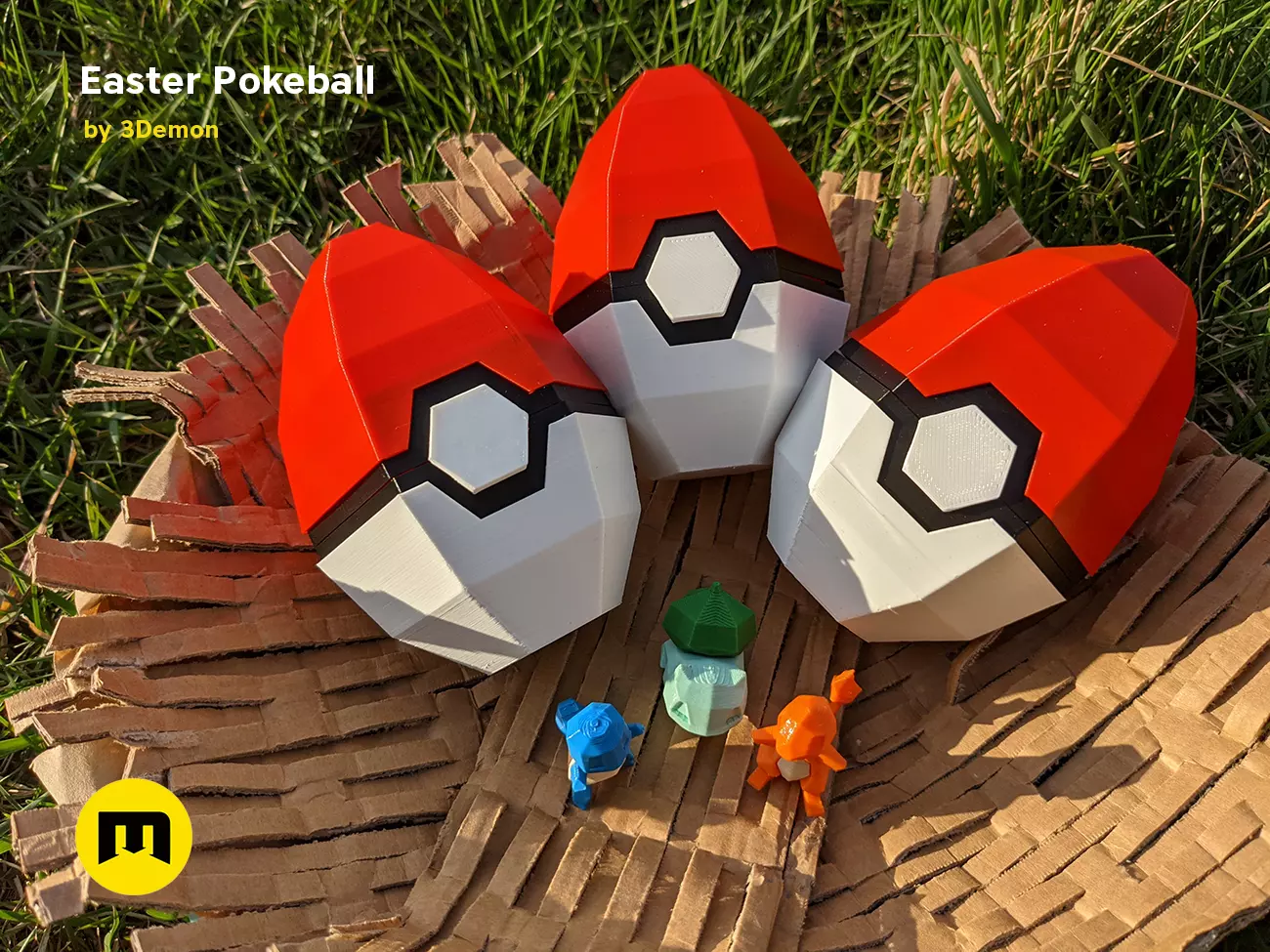 Pokeball Easter Egg Box Decoration Free 3D print model