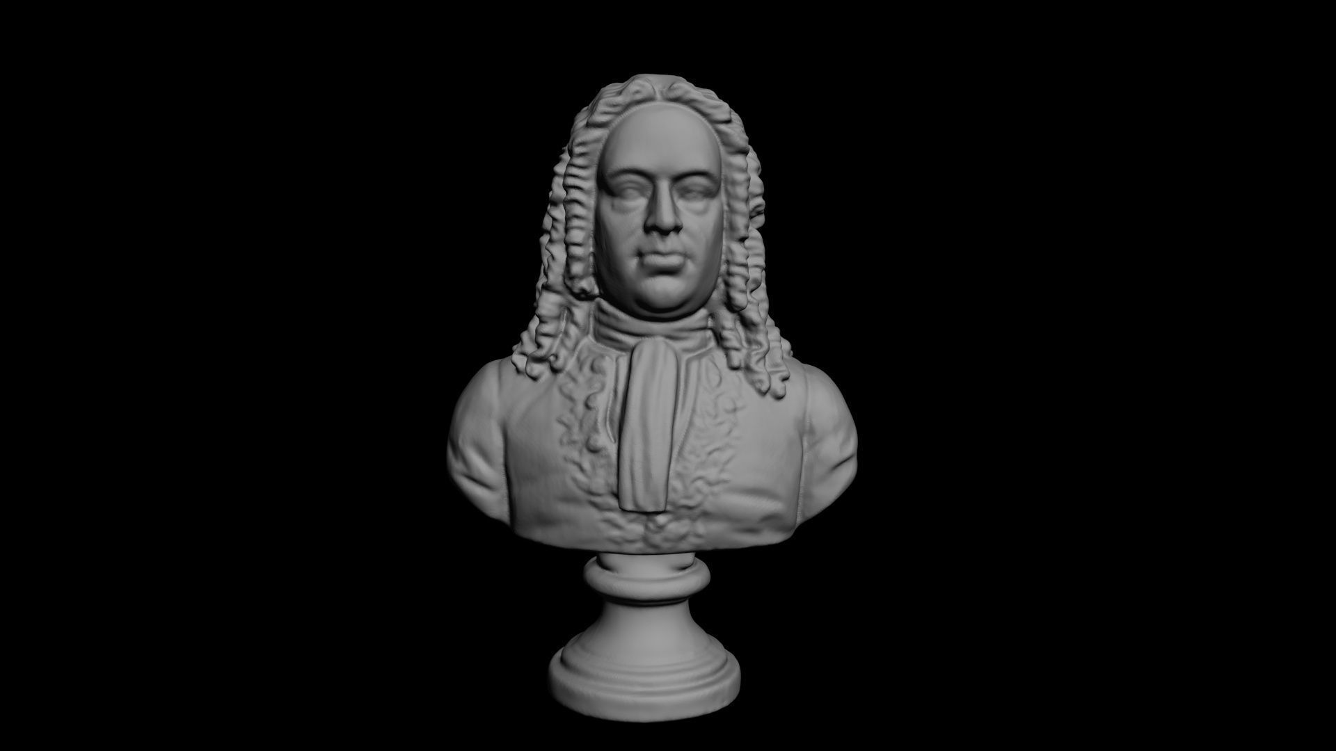 Handel Bust 3D model_5