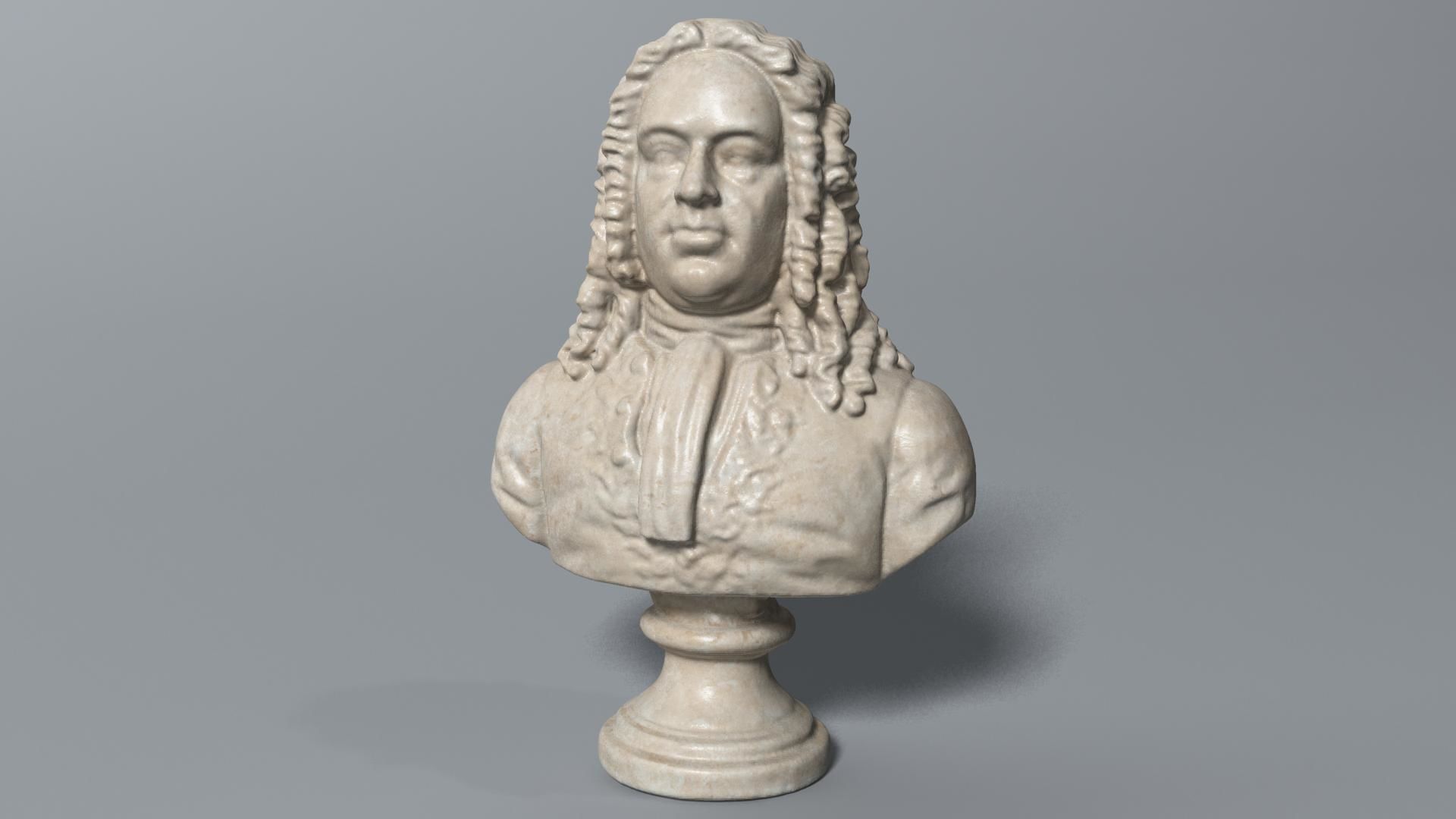 Handel Bust 3D model_1