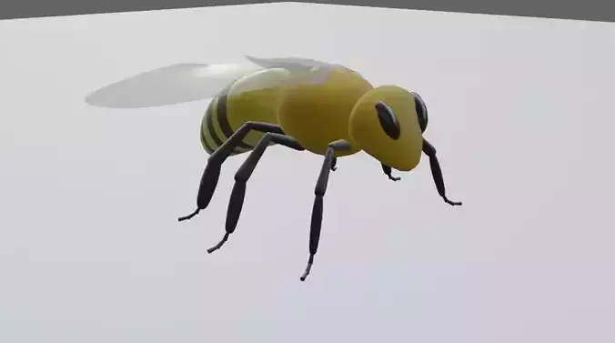 Bee - Abelha Low-poly 3D model