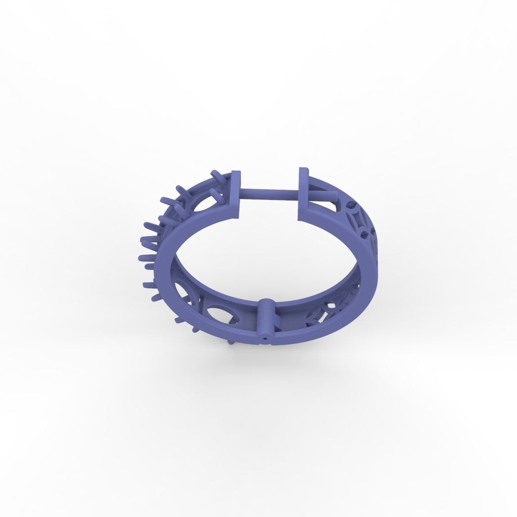 Earrings with cabochons 3dm stl print 3D print model_11