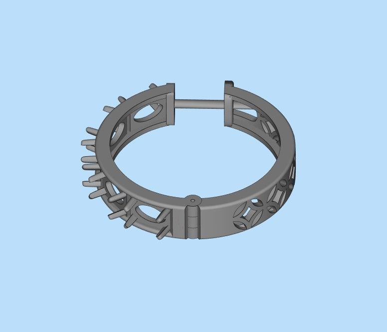 Earrings with cabochons 3dm stl print 3D print model_27