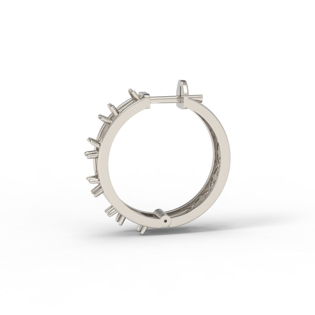 Earrings with cabochons 3dm stl print 3D print model_15