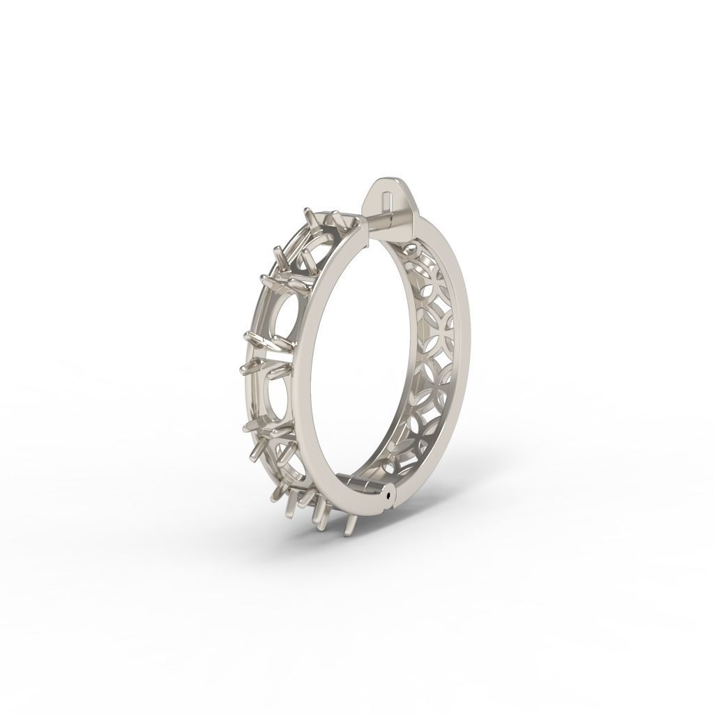 Earrings with cabochons 3dm stl print 3D print model_14