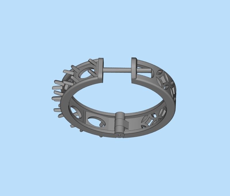 Earrings with cabochons 3dm stl print 3D print model_33