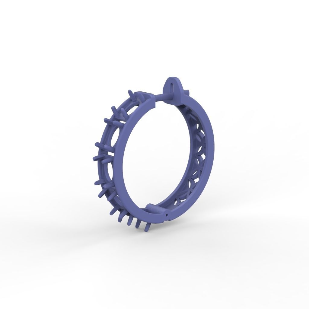 Earrings with cabochons 3dm stl print 3D print model_8