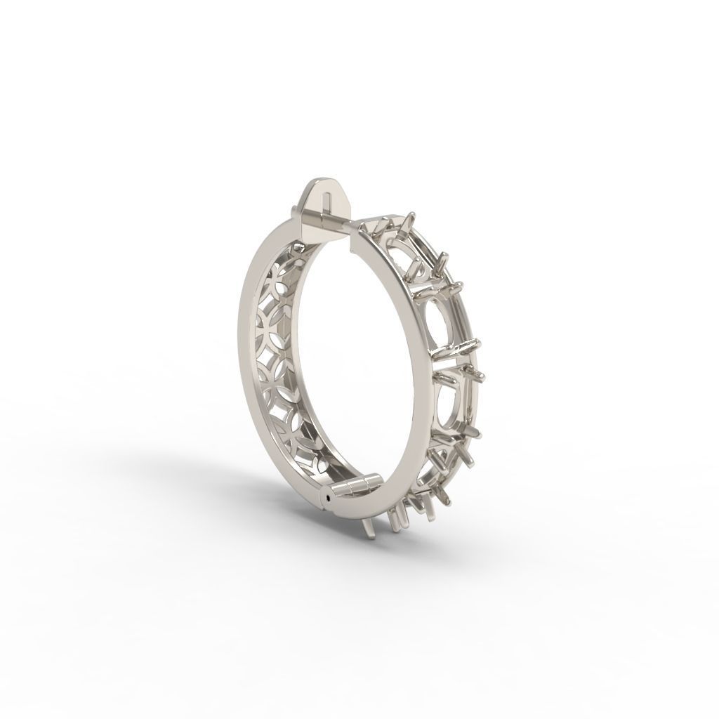 Earrings with cabochons 3dm stl print 3D print model_13