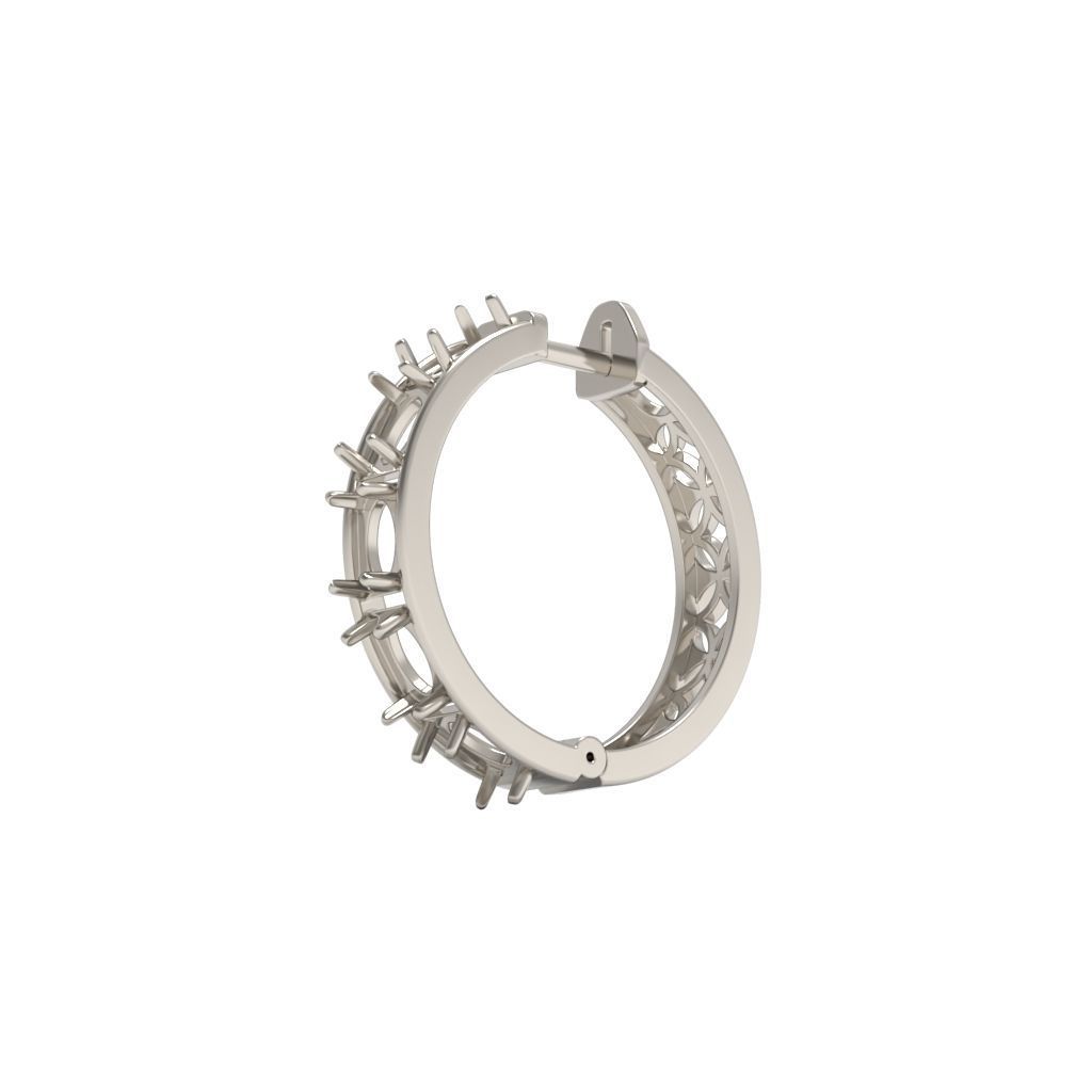 Earrings with cabochons 3dm stl print 3D print model_18