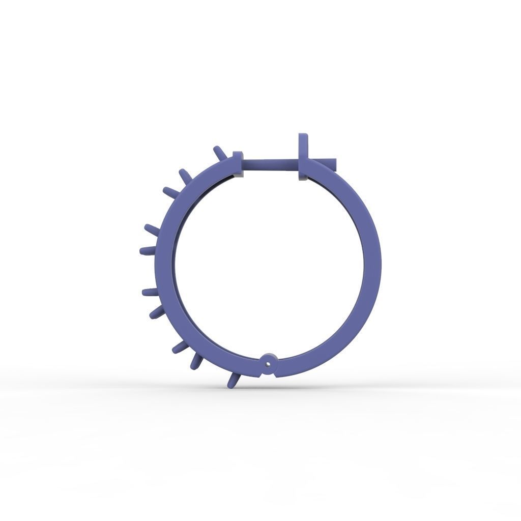 Earrings with cabochons 3dm stl print 3D print model_9