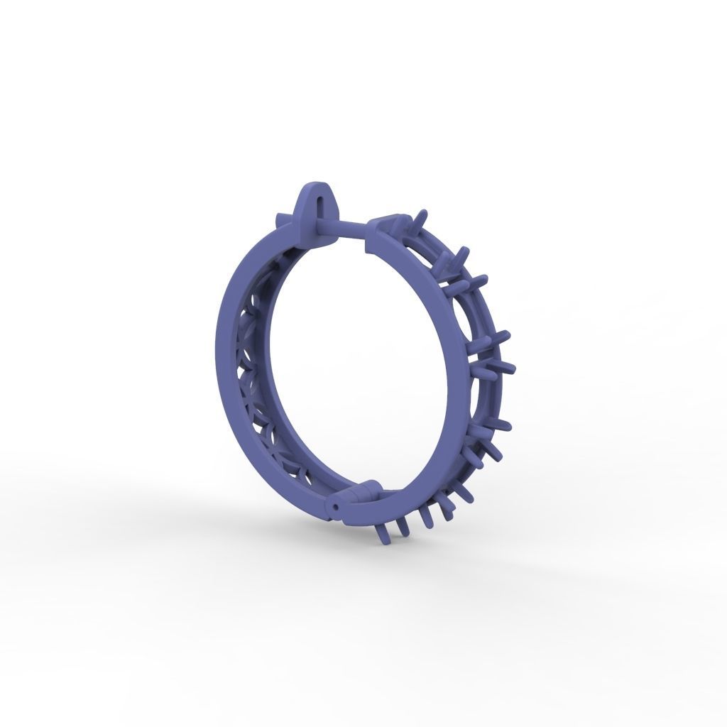 Earrings with cabochons 3dm stl print 3D print model_6