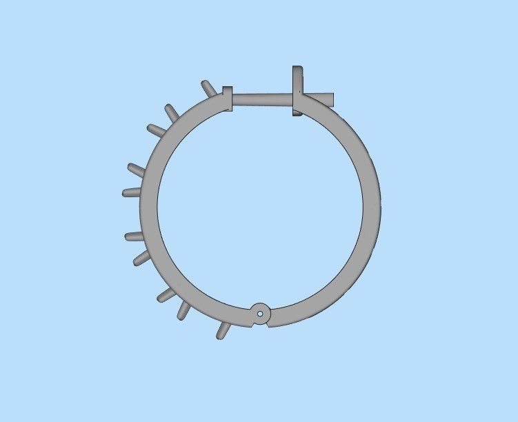 Earrings with cabochons 3dm stl print 3D print model_29