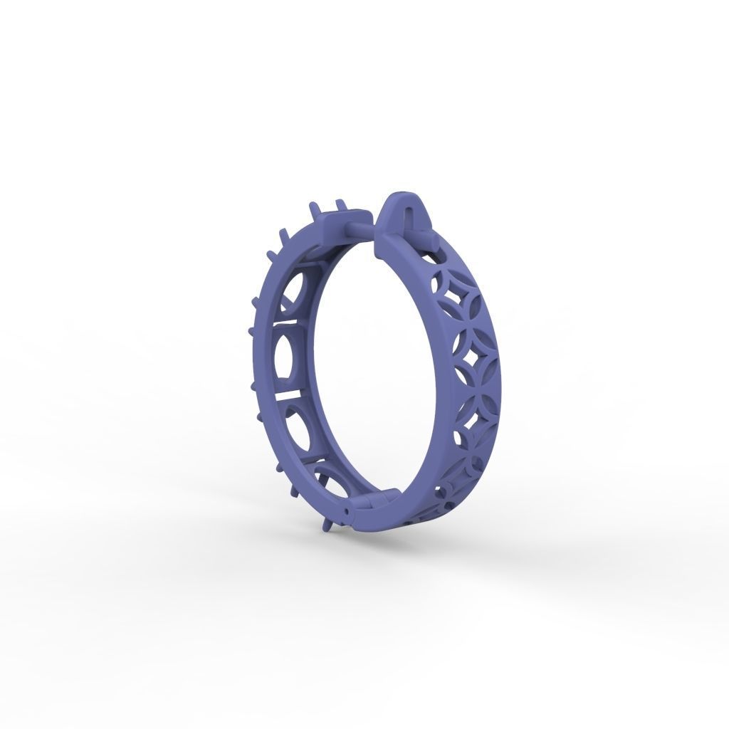 Earrings with cabochons 3dm stl print 3D print model_10