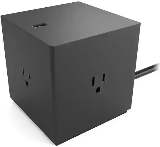 Realistic socket cube with plug 3D model