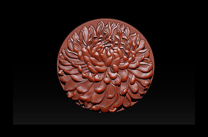 Chrysanthemum Flowe 3D model  3D print model